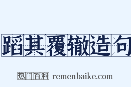 蹈其覆辙造句是什么意思的图片